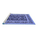 Sideview of Machine Washable Oriental Blue Industrial Rug, wshurb3188blu