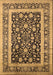 Machine Washable Oriental Brown Industrial Rug, wshurb3188brn