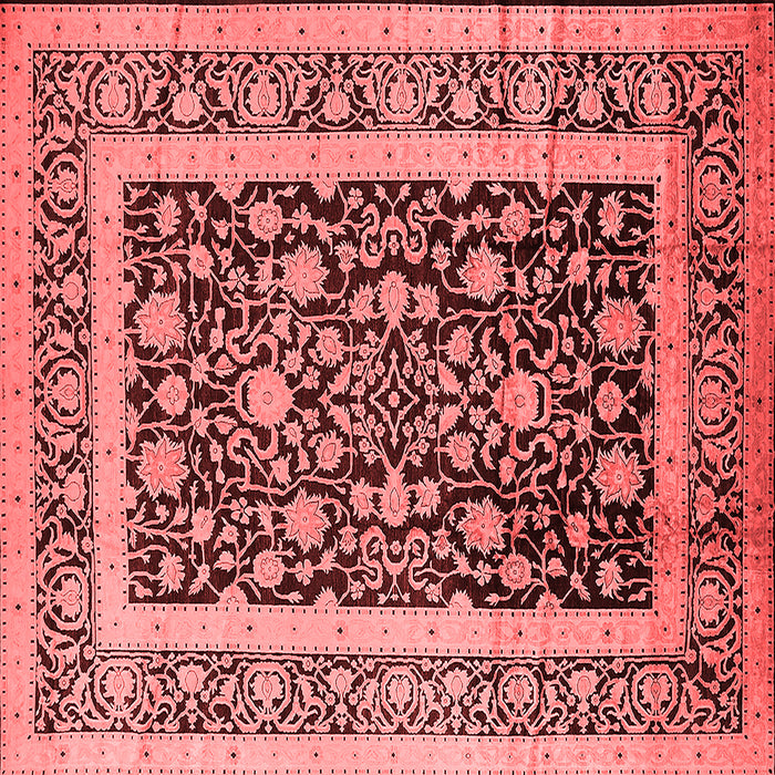 Machine Washable Oriental Red Industrial Rug, wshurb3188red