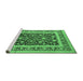 Sideview of Machine Washable Oriental Emerald Green Industrial Area Rugs, wshurb3188emgrn