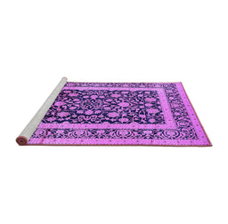 Sideview of Machine Washable Oriental Purple Industrial Area Rugs, wshurb3188pur