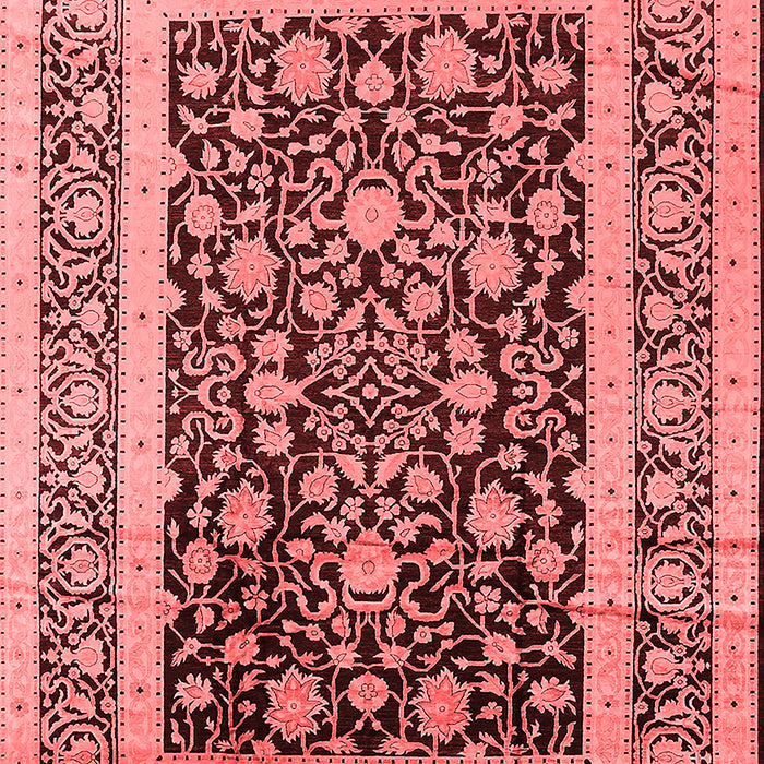 Machine Washable Oriental Red Industrial Rug, wshurb3188red