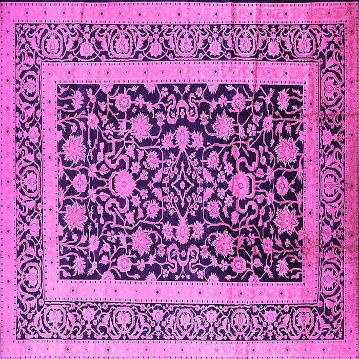 Square Oriental Pink Industrial Rug, urb3188pnk
