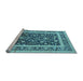 Sideview of Machine Washable Oriental Light Blue Industrial Rug, wshurb3188lblu