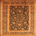 Square Oriental Orange Industrial Rug, urb3189org