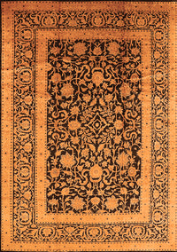 Oriental Orange Industrial Rug, urb3189org