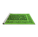 Sideview of Machine Washable Oriental Green Industrial Area Rugs, wshurb3189grn