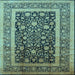 Square Oriental Light Blue Industrial Rug, urb3189lblu