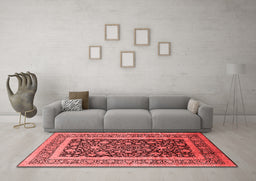 Industrial Red Washable Rugs