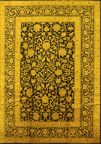 Oriental Yellow Industrial Rug, urb3189yw