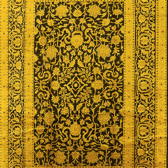 Oriental Yellow Industrial Rug, urb3189yw