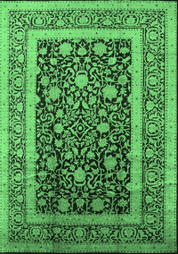 Oriental Emerald Green Industrial Rug, urb3189emgrn