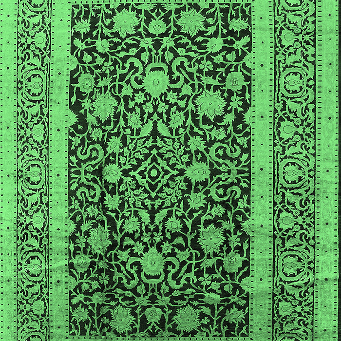 Oriental Emerald Green Industrial Rug, urb3189emgrn