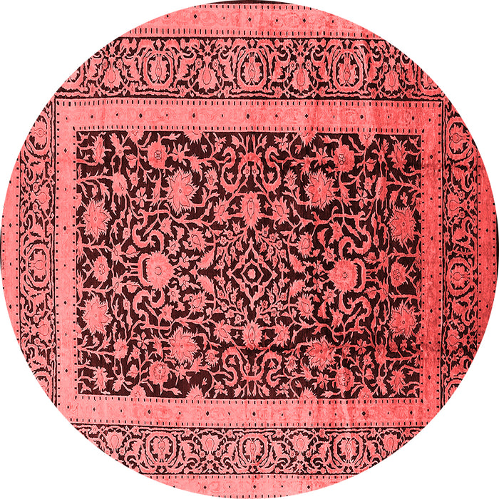 Machine Washable Oriental Red Industrial Rug, wshurb3189red