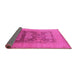 Sideview of Oriental Pink Industrial Rug, urb3190pnk