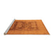 Sideview of Machine Washable Oriental Orange Industrial Area Rugs, wshurb3190org