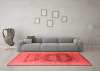 Machine Washable Oriental Red Industrial Rug, wshurb3190red