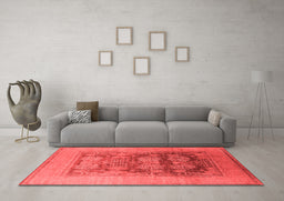 Industrial Red Washable Rugs