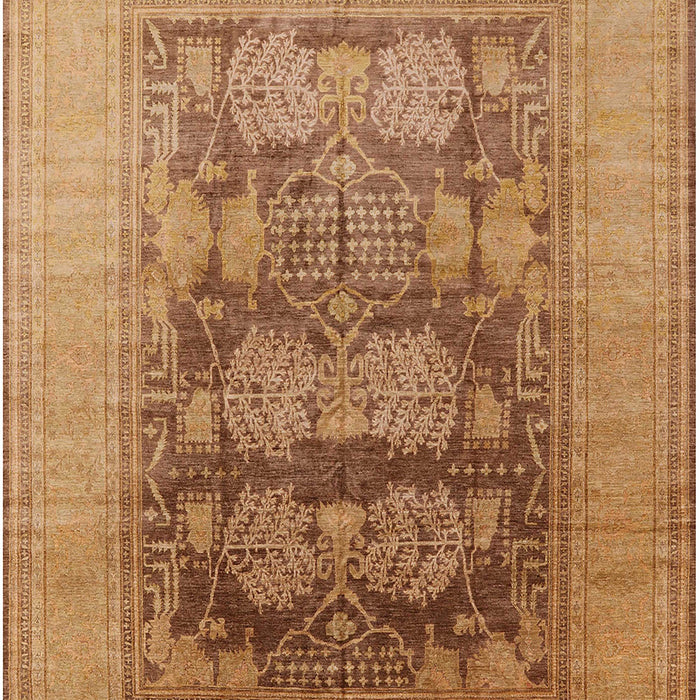 Mid-Century Modern Orange Oriental Rug, urb3190