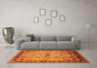 Machine Washable Oriental Orange Industrial Area Rugs in a Living Room, wshurb3191org