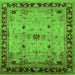 Square Oriental Green Industrial Rug, urb3191grn