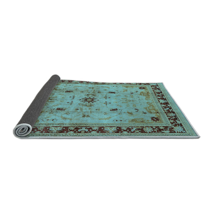 Sideview of Oriental Light Blue Industrial Rug, urb3191lblu