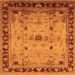 Square Oriental Orange Industrial Rug, urb3191org