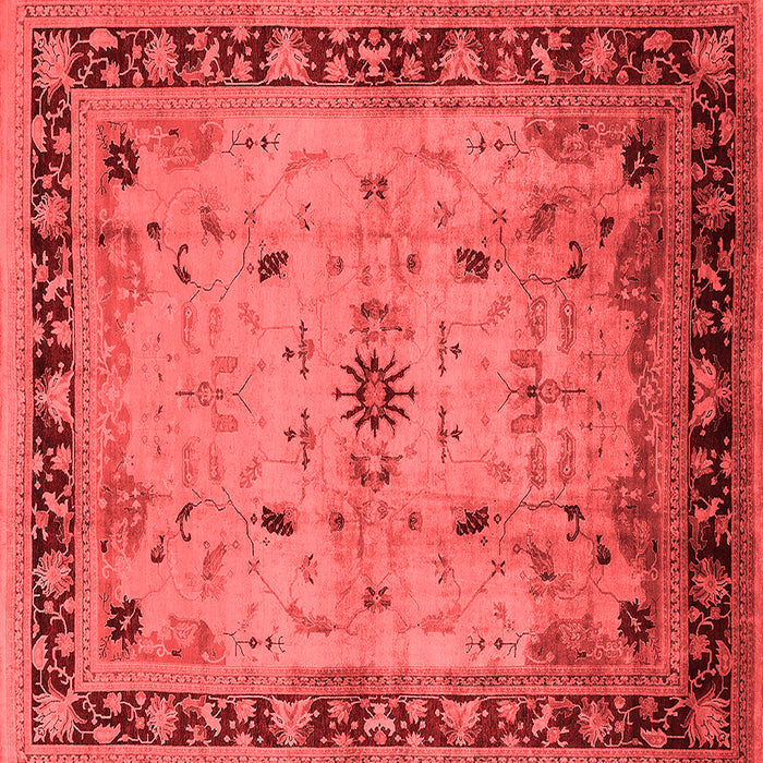 Machine Washable Oriental Red Industrial Rug, wshurb3191red