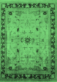 Oriental Emerald Green Industrial Rug, urb3191emgrn