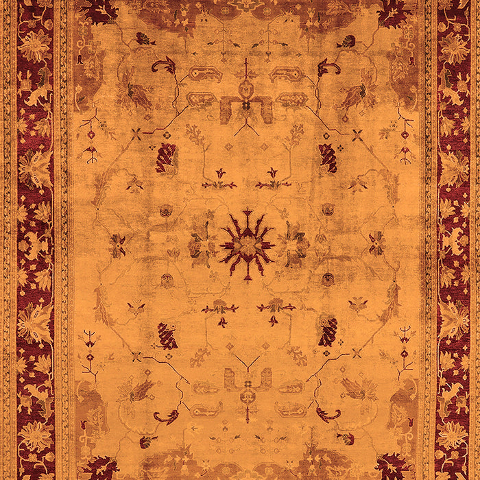 Machine Washable Oriental Orange Industrial Area Rugs, wshurb3191org