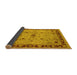 Sideview of Oriental Yellow Industrial Rug, urb3191yw