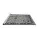 Sideview of Machine Washable Oriental Gray Industrial Rug, wshurb3191gry