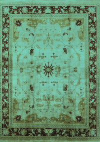 Oriental Turquoise Industrial Rug, urb3191turq