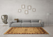 Machine Washable Oriental Brown Industrial Rug in a Living Room,, wshurb3191brn