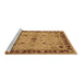 Sideview of Machine Washable Oriental Brown Industrial Rug, wshurb3191brn