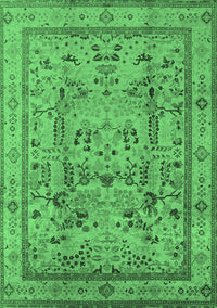 Oriental Emerald Green Industrial Rug, urb3192emgrn