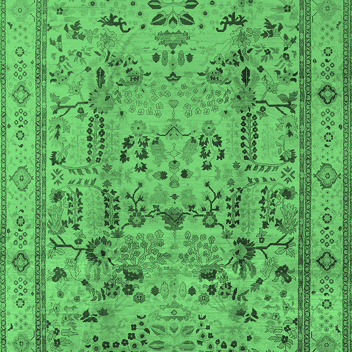 Oriental Emerald Green Industrial Rug, urb3192emgrn