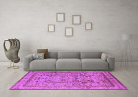 Machine Washable Oriental Purple Industrial Rug, wshurb3192pur