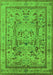 Machine Washable Oriental Green Industrial Area Rugs, wshurb3192grn