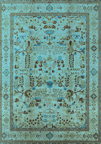 Oriental Light Blue Industrial Rug, urb3192lblu