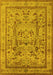 Machine Washable Oriental Yellow Industrial Rug, wshurb3192yw