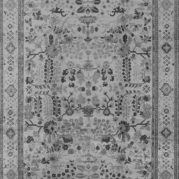 Machine Washable Oriental Gray Industrial Rug, wshurb3192gry