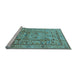 Sideview of Machine Washable Oriental Light Blue Industrial Rug, wshurb3192lblu