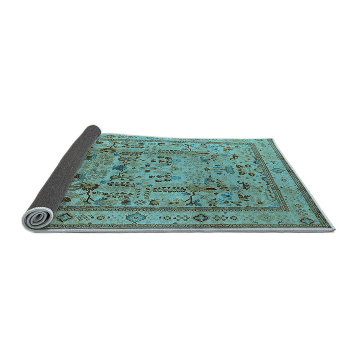 Sideview of Oriental Light Blue Industrial Rug, urb3192lblu