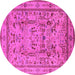 Round Oriental Pink Industrial Rug, urb3192pnk