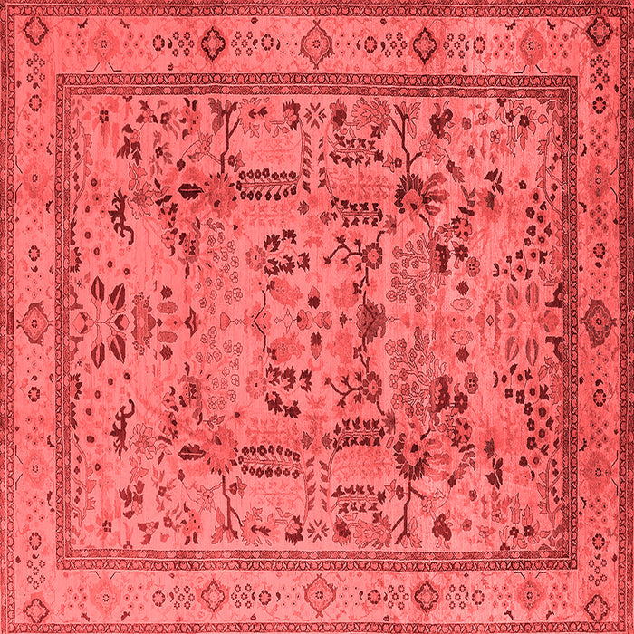Machine Washable Oriental Red Industrial Rug, wshurb3192red
