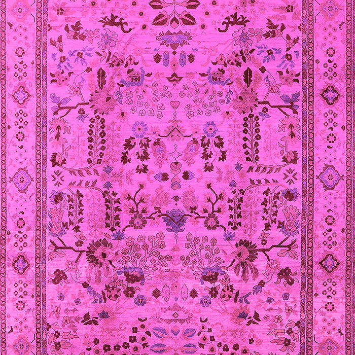 Machine Washable Oriental Pink Industrial Rug, wshurb3192pnk