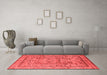 Industrial Red Washable Rugs