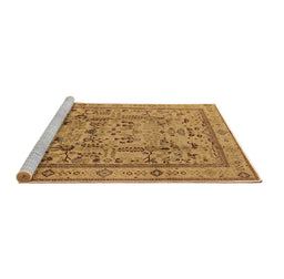 Sideview of Machine Washable Oriental Brown Industrial Rug, wshurb3192brn