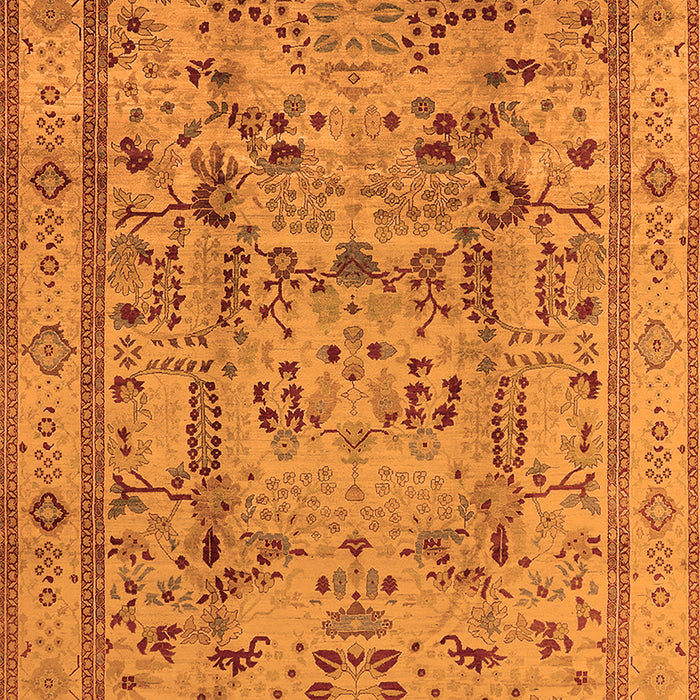 Machine Washable Oriental Orange Industrial Area Rugs, wshurb3192org